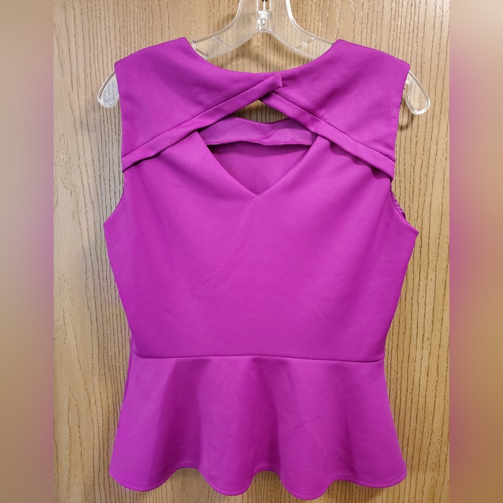 Worthington Peplum Sleeveless Top size L - Picture 2 of 6